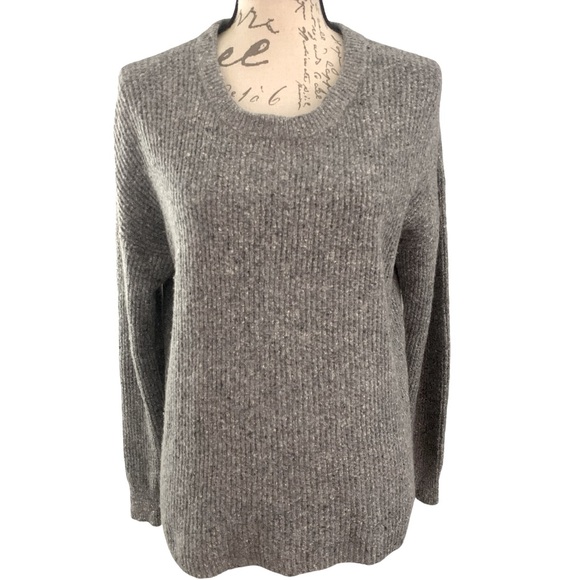 Madewell Convertible Cowl Neck To Crew Neck Lambs Wool Cashmere Blend Sweater S - Picture 7 of 11